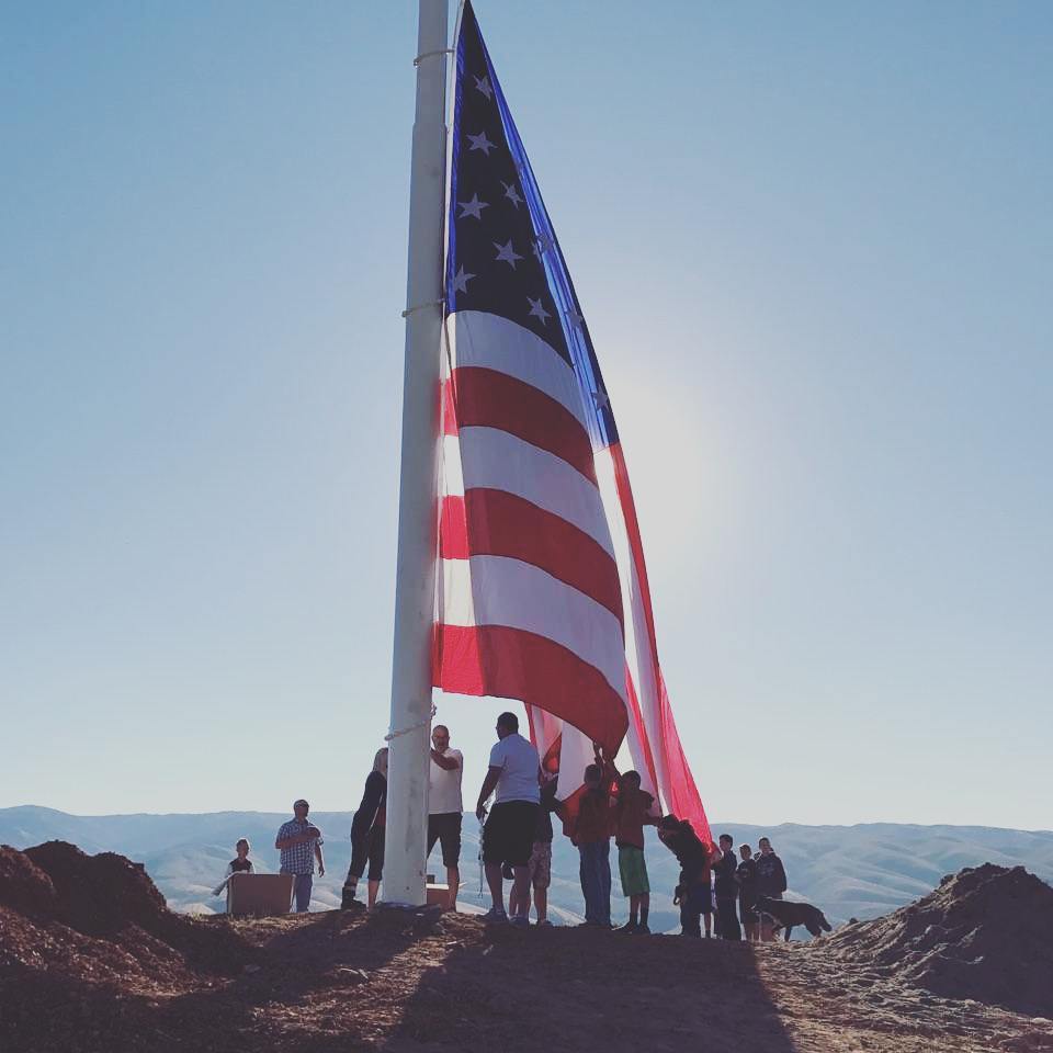 Flag Above Henefer, UT